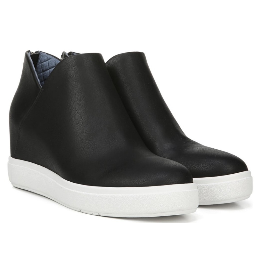 dr. scholl's madison hi wedge sneaker black 8.5